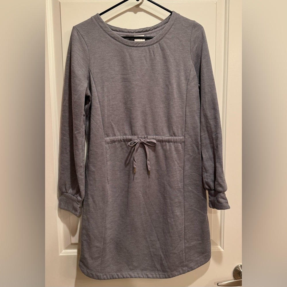 Gray Long-Sleeved Sweatshirt Dress Size S